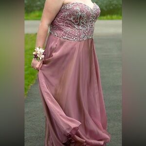 Elegant Pink Evening Gown